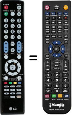 Telecomando equivalente LG 55SL8500 Telecomando equivalente LG 55SL8500