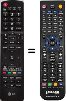 Telecomando equivalente LG 32LD450-ZA Telecomando equivalente LG 32LD450-ZA