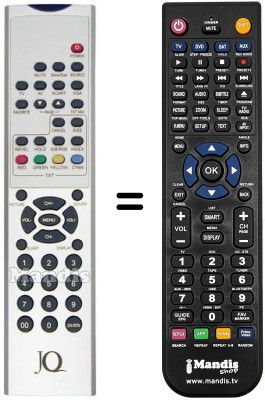 Telecomando equivalente JQ LTVJQ2002