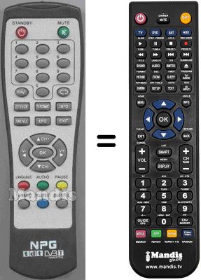 Telecomando equivalente Npg DTR1002