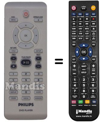 Telecomando equivalente Philips DVP5980