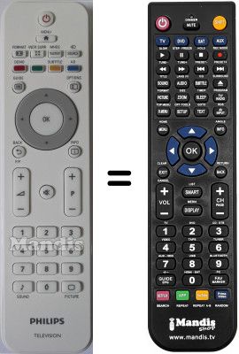 Telecomando equivalente Philips 22PFL3415H / 12