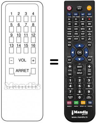 Telecomando equivalente REMCON022