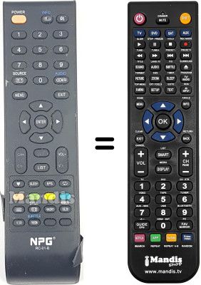 Telecomando equivalente RC-01B