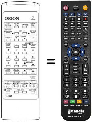 Telecomando equivalente RC31