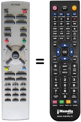 Telecomando equivalente NordMende NMF2950SE Telecomando equivalente NordMende NMF2950SE