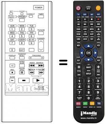 Telecomando equivalente RC-V22A