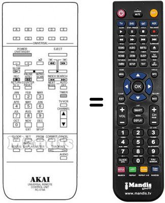 Telecomando equivalente RC-V74A