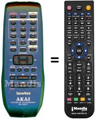 Telecomando equivalente RC-X121F