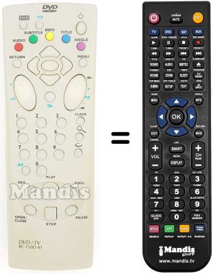 Telecomando equivalente Saba DSA100E