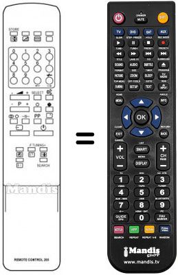 Telecomando equivalente RC205