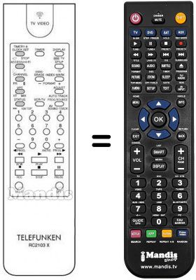 Telecomando equivalente RC2103X