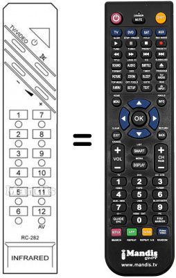 Telecomando equivalente RC282