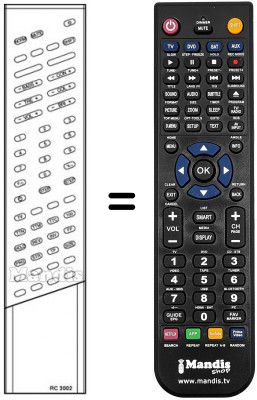 Telecomando equivalente RC3002