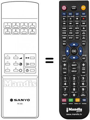 Telecomando equivalente RC303