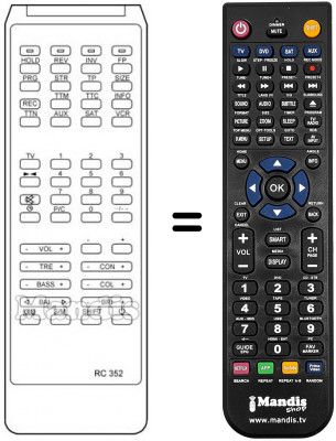Telecomando equivalente RC352