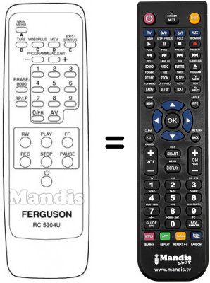 Telecomando equivalente RC5304U