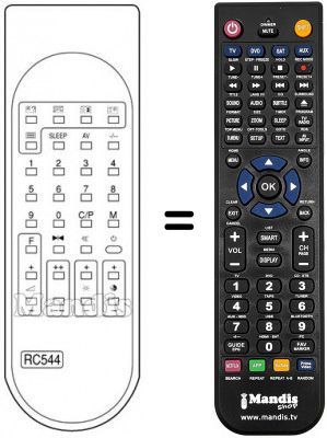 Telecomando equivalente RC544