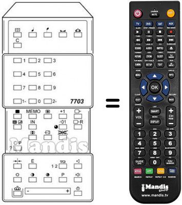 Telecomando equivalente RC7703