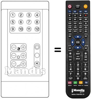 Telecomando equivalente RCIV12FACH