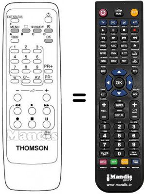 Telecomando equivalente Thomson T14VB12A Telecomando equivalente Thomson T14VB12A