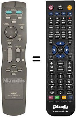Telecomando equivalente Nec PDP50 MP3 Telecomando equivalente Nec PDP50 MP3