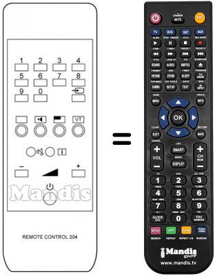 Telecomando equivalente Bush 2850NTXA