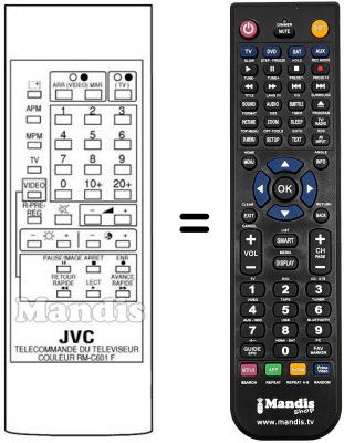 Telecomando equivalente JVC RM-C601F
