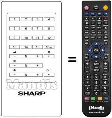 Telecomando equivalente Sharp RRMCG0251CESA