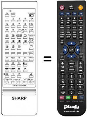 Telecomando equivalente Sharp RRMCG0688PESA