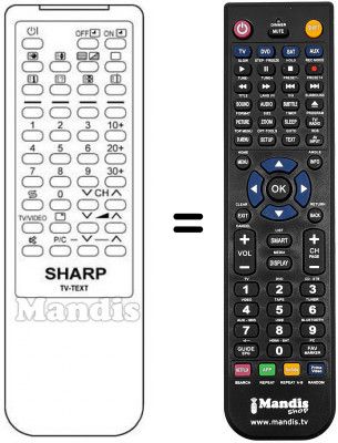 Telecomando equivalente Sharp RRMCG0959PESA