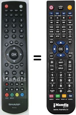 Telecomando equivalente Sharp RC1910