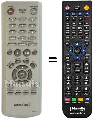 Telecomando equivalente Samsung SUP886 Telecomando equivalente Samsung SUP886