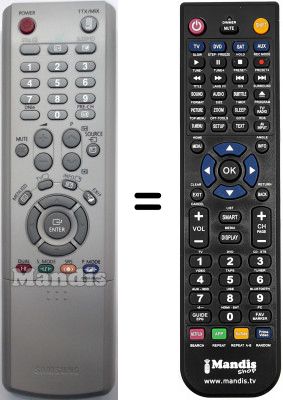 Telecomando equivalente Samsung LE32R52BXXEC Telecomando equivalente Samsung LE32R52BXXEC