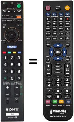 Telecomando equivalente Sony KDL-40V4000LCD Telecomando equivalente Sony KDL-40V4000LCD