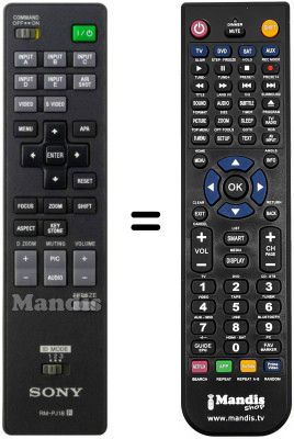 Telecomando equivalente Sony RM-PJ18 Telecomando equivalente Sony RM-PJ18