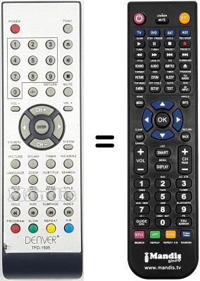 Telecomando equivalente Denver TFD-1905