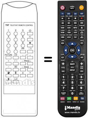 Telecomando equivalente Singer TVC749