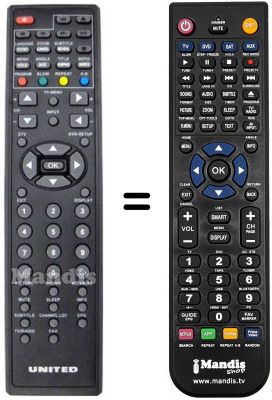 Telecomando equivalente United REMCON1119