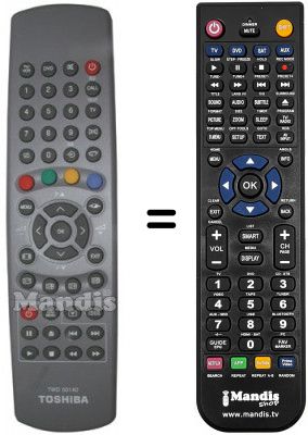 Telecomando equivalente Toshiba 076R0EY020