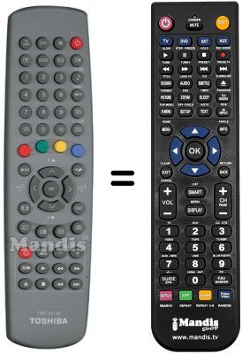Telecomando equivalente Toshiba TW50146 Telecomando equivalente Toshiba TW50146