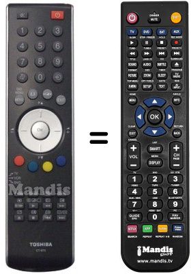 Telecomando equivalente Toshiba ZG4187F Telecomando equivalente Toshiba ZG4187F