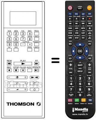 Telecomando equivalente Thomson V610 Telecomando equivalente Thomson V610