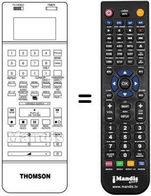 Telecomando equivalente Thomson V630 Telecomando equivalente Thomson V630