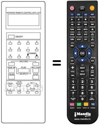 Telecomando equivalente Amstrad VCR4700