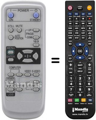 Telecomando equivalente XD206U Telecomando equivalente XD206U