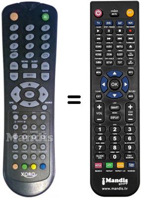 Telecomando equivalente Xoro HTC2228D