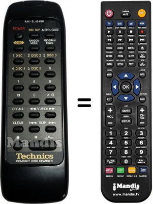Telecomando equivalente Technics RAKSL404WH