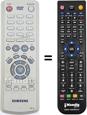 Telecomando equivalente Samsung DVD-P142 Telecomando equivalente Samsung DVD-P142
