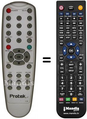 Telecomando equivalente Protek 7000FTA
